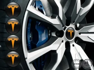 Tesla Rademblem Stil Harz-Dome-Upgrade